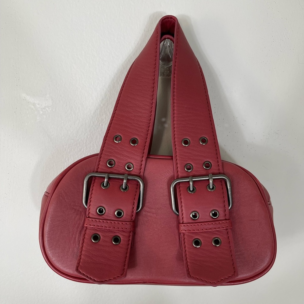 The Free People Elegant Red Leather Handbag Say Yes Bag NWOT - Picture 1 of 14
